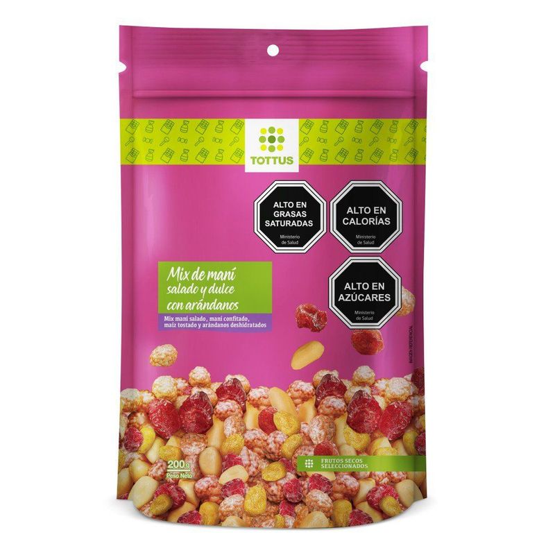 TOTTUS - Mix Maní Dulce y Salada con Arándanos Tottus 200 g