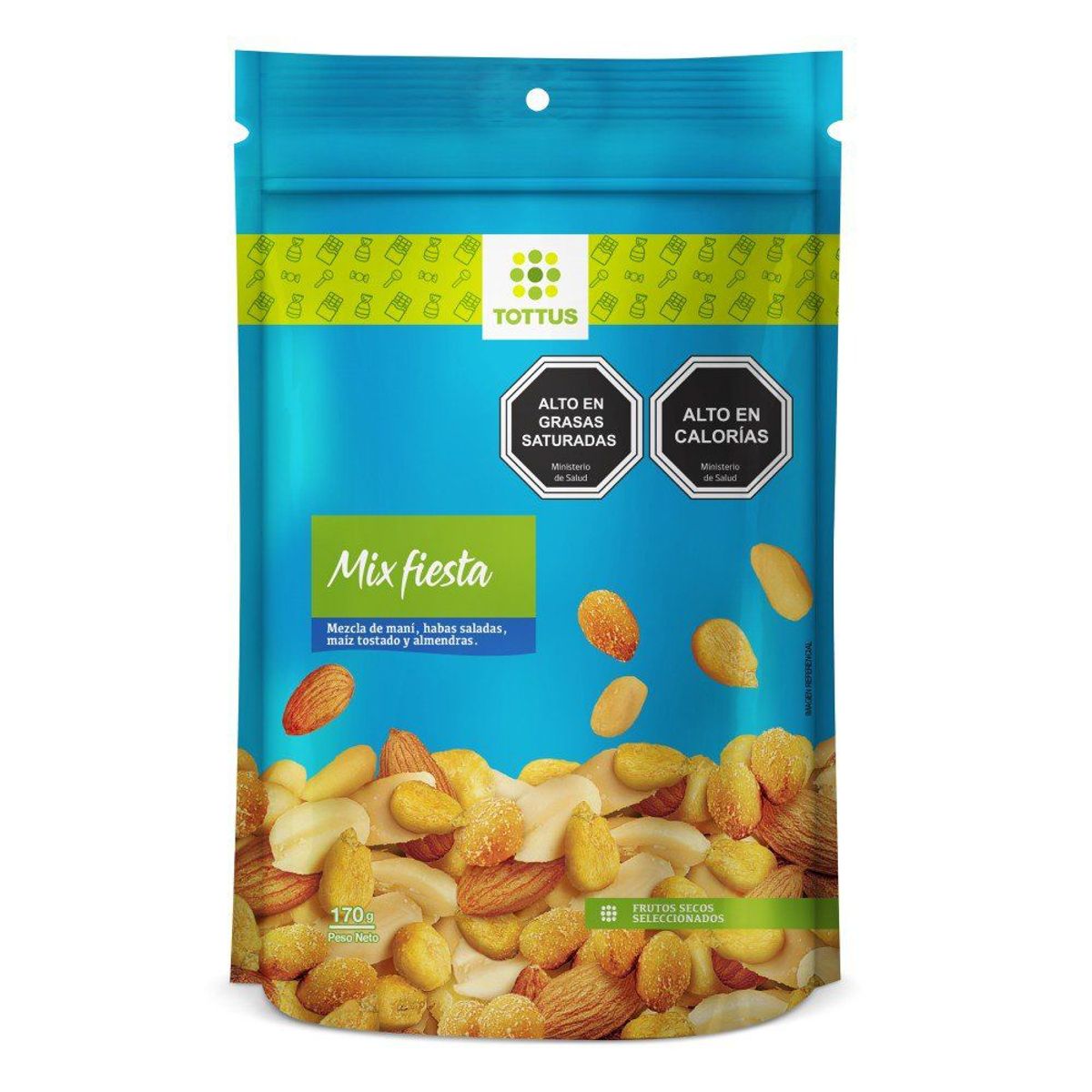 TOTTUS - Mix Frutos Secos Fiesta Tottus 170 g