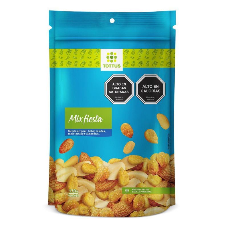 TOTTUS - Mix Frutos Secos Fiesta Tottus 170 g