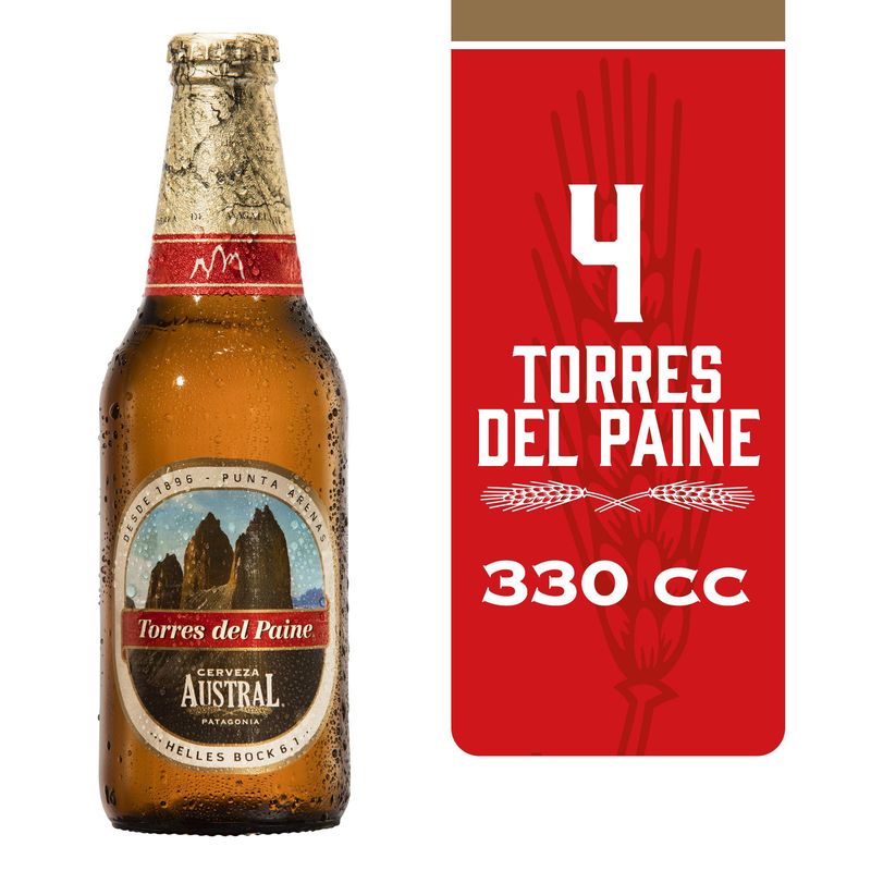 AUSTRAL - CERVEZA PAINE 4 UN AUSTRAL 355 CC