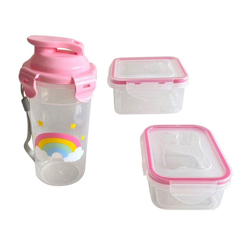 CASA JOVEN - ESC SET BOTELLA 2 HERMETICOS ARCOIRIS