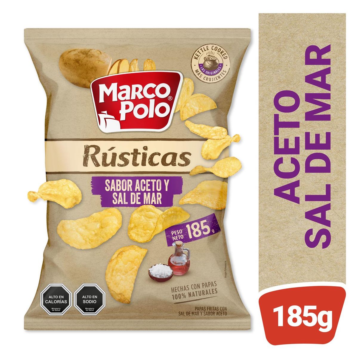 MARCO POLO - Papas Fritas Rústicas Aceto y Sal de Mar