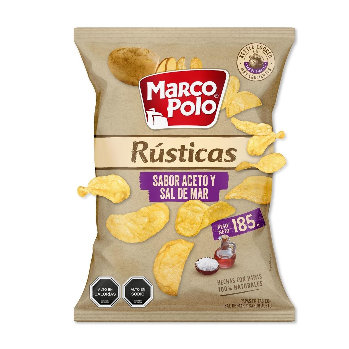 MARCO POLO - Papas Fritas Rústicas Aceto y Sal de Mar