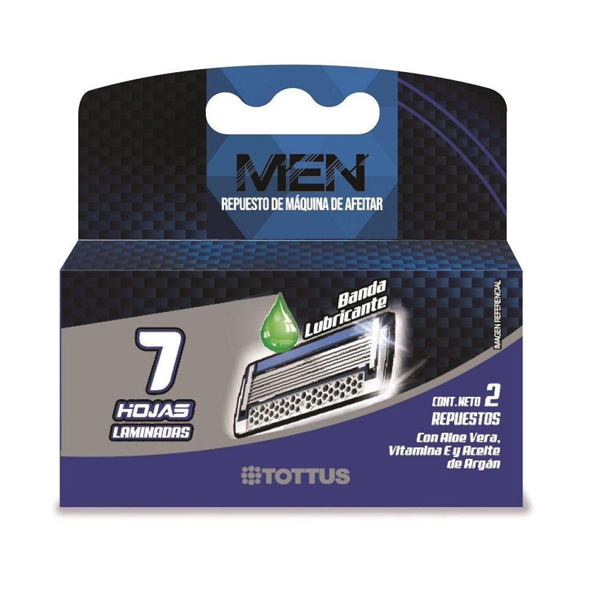 TOTTUS - Repuesto Máquina de Afeitar 7 Hojas Hombre
