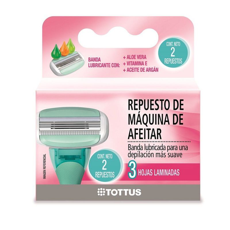 TOTTUS - Repuesto Máquina de Afeitar 3 Hojas Mujer