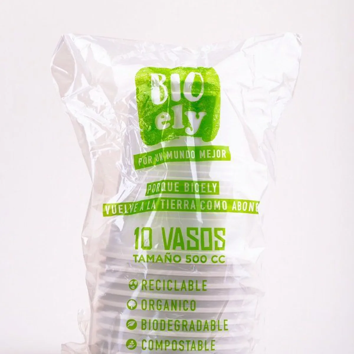 BIO ELY - VASO BIOELY 16 OZ 10 UN.