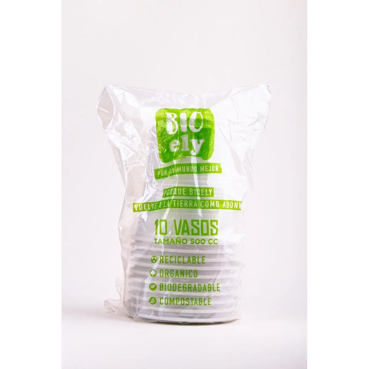 BIO ELY - VASO BIOELY 16 OZ 10 UN.