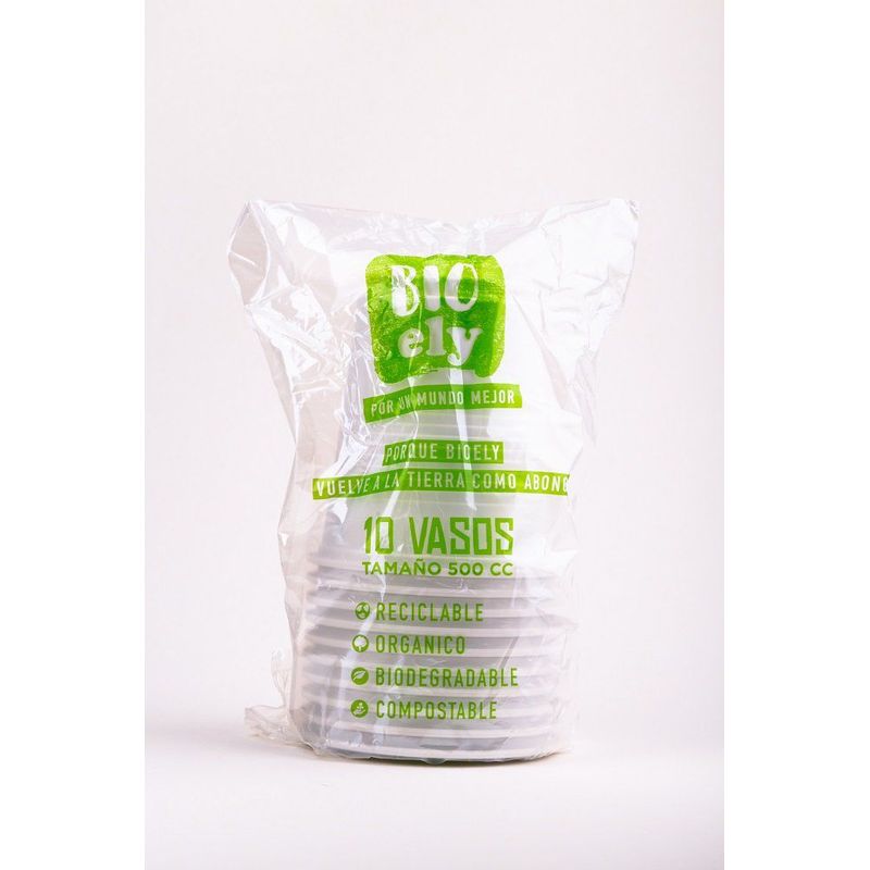 BIO ELY - VASO BIOELY 16 OZ 10 UN.