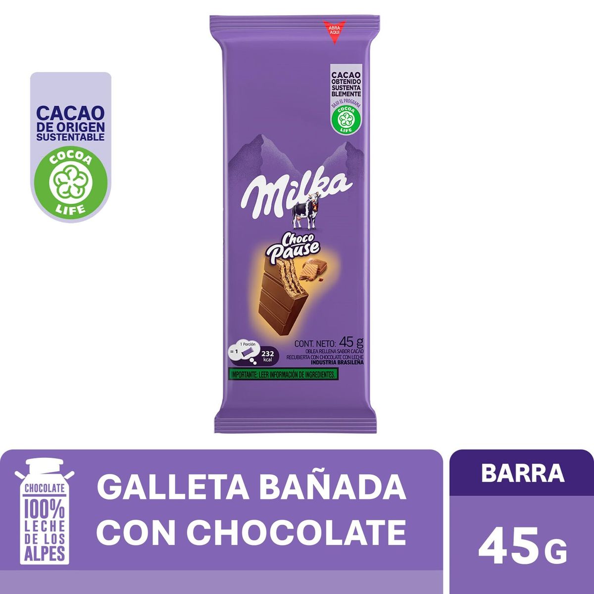 MILKA - CHOCO CKO CHOCO PAUSE MILKA 45 GR