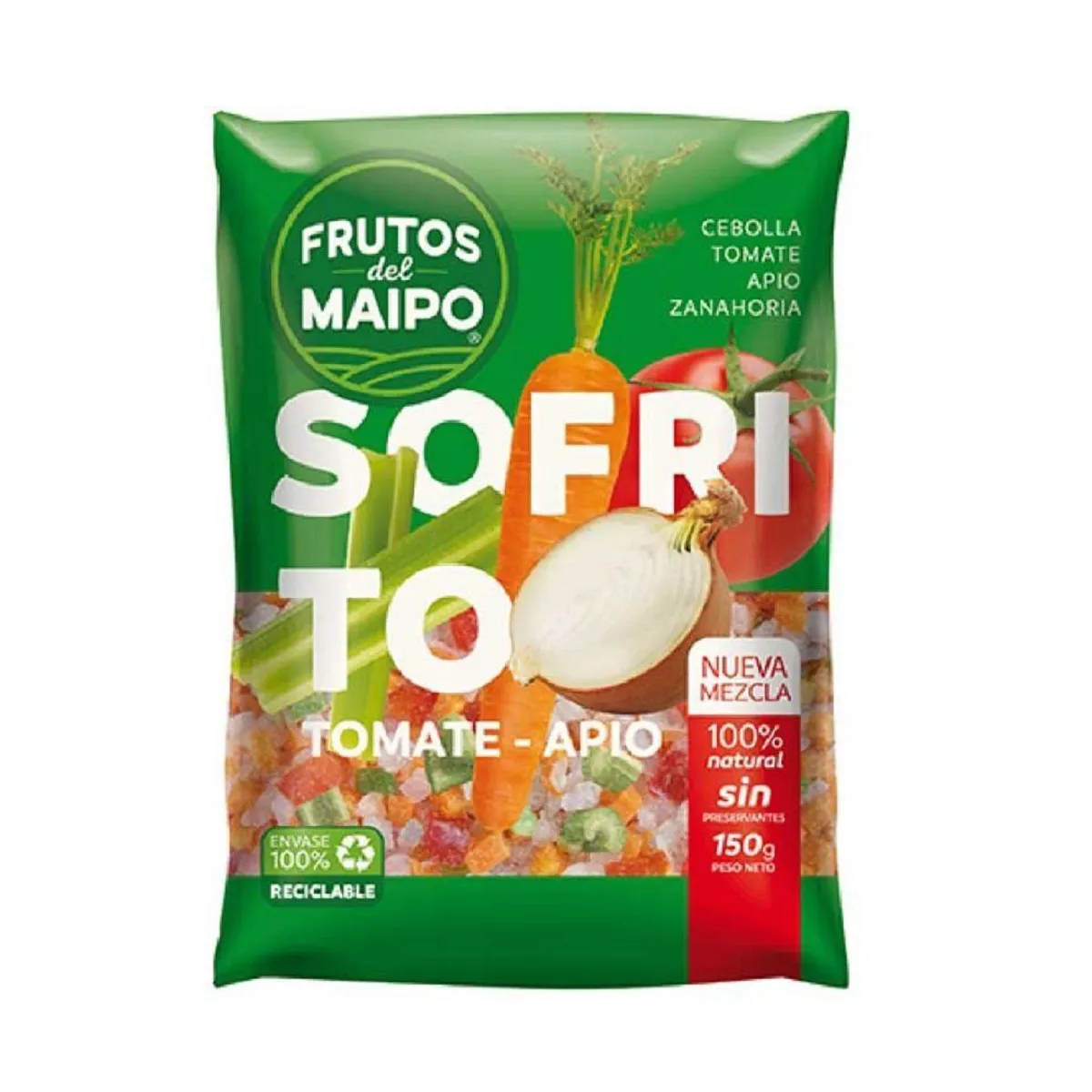 FRUTOS DEL MAIPO - Sofrito Apio -Tomate Congelado Frutos de Maipo 150 g