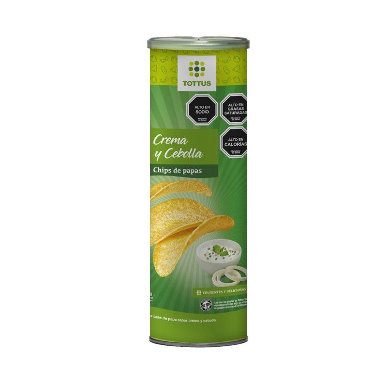 TOTTUS - Chips de Papas Sabor Crema y Cebolla Tottus 134 g