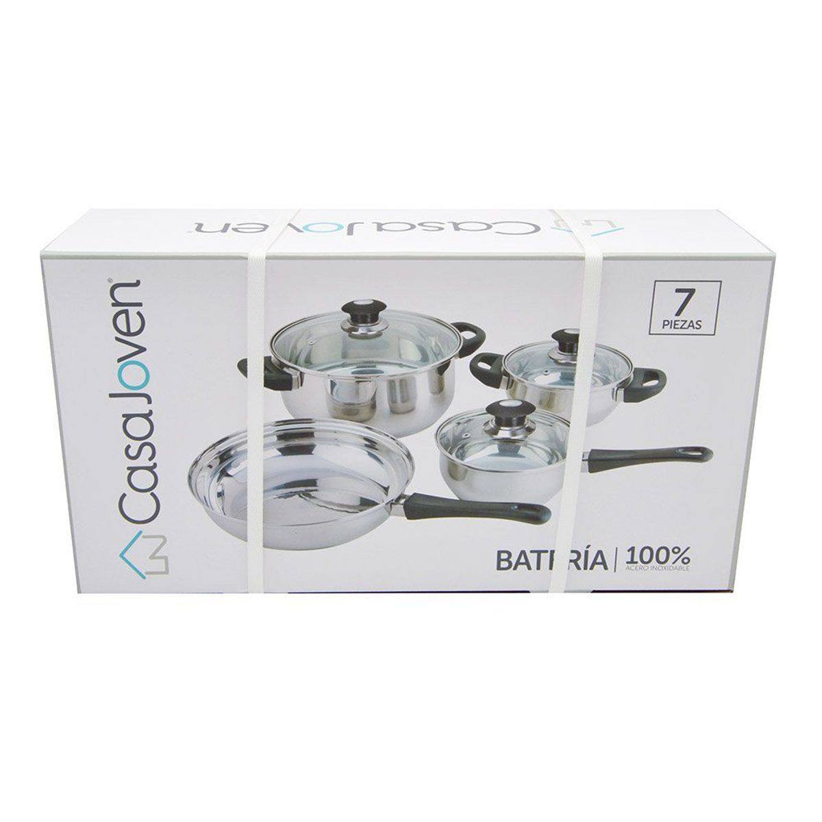 CASA JOVEN - Batería 7 Piezas Acero Inoxidable