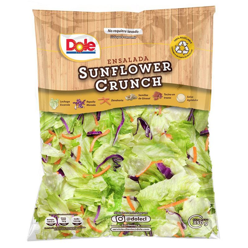 DOLE - Ensalada Sunflower Crunch en Bolsa 350 g