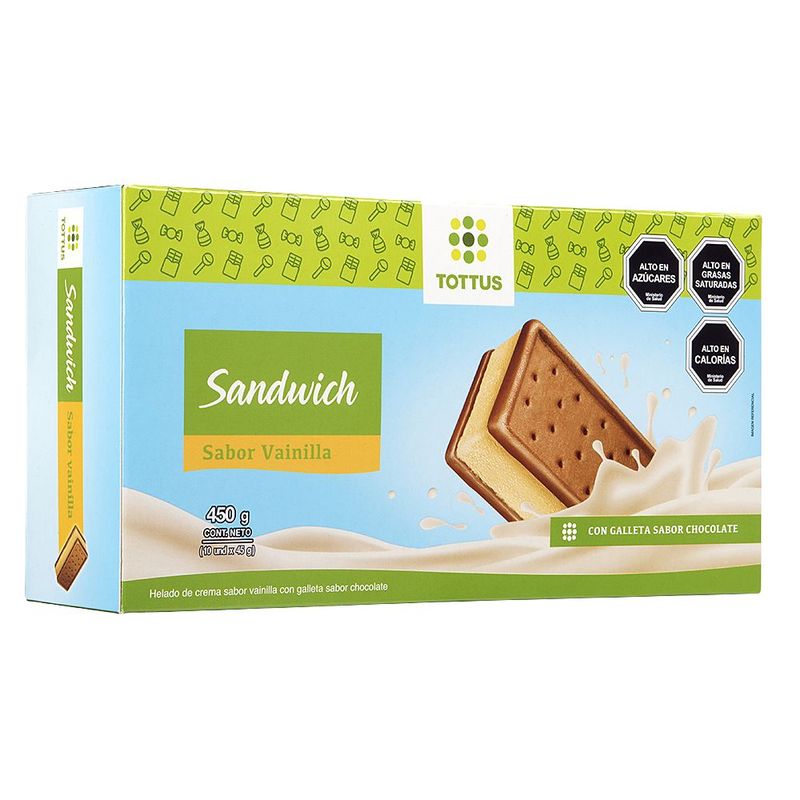 TOTTUS - Pack Helado Sándwich Vainilla