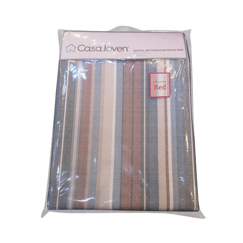CASA JOVEN - Mantel Rectangular Rayas Pink