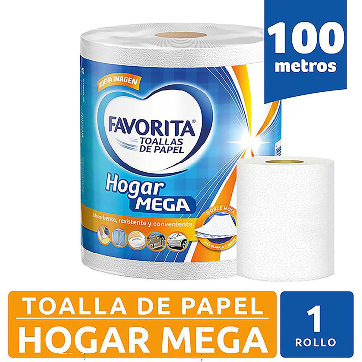 FAVORITA - Toalla de Papel Favorita Mega 100 mts