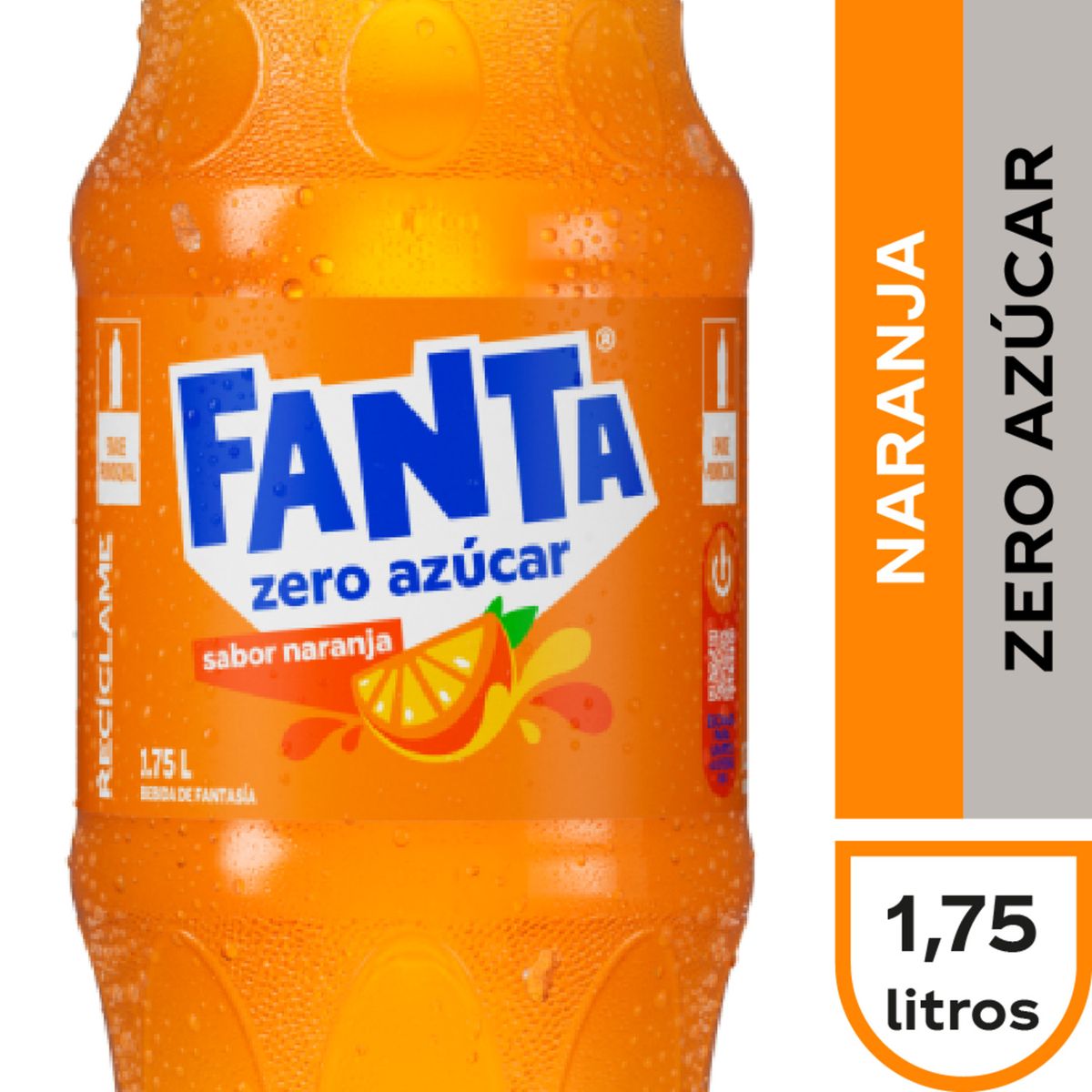 FANTA - Bebida Fanta Zero Azúcar 1.75 L