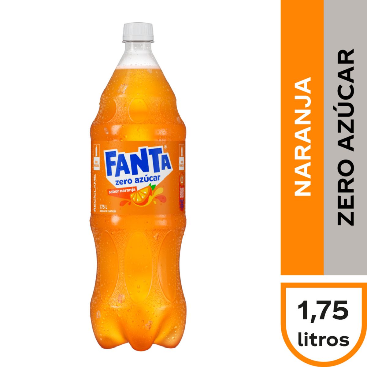 FANTA - Bebida Fanta Zero Azúcar 1.75 L