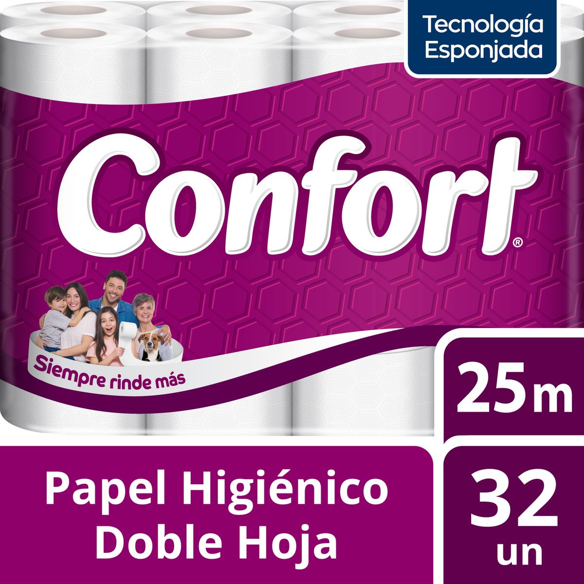 CONFORT - Papel Higiénico Confort Doble Hoja 32 x 25 mts