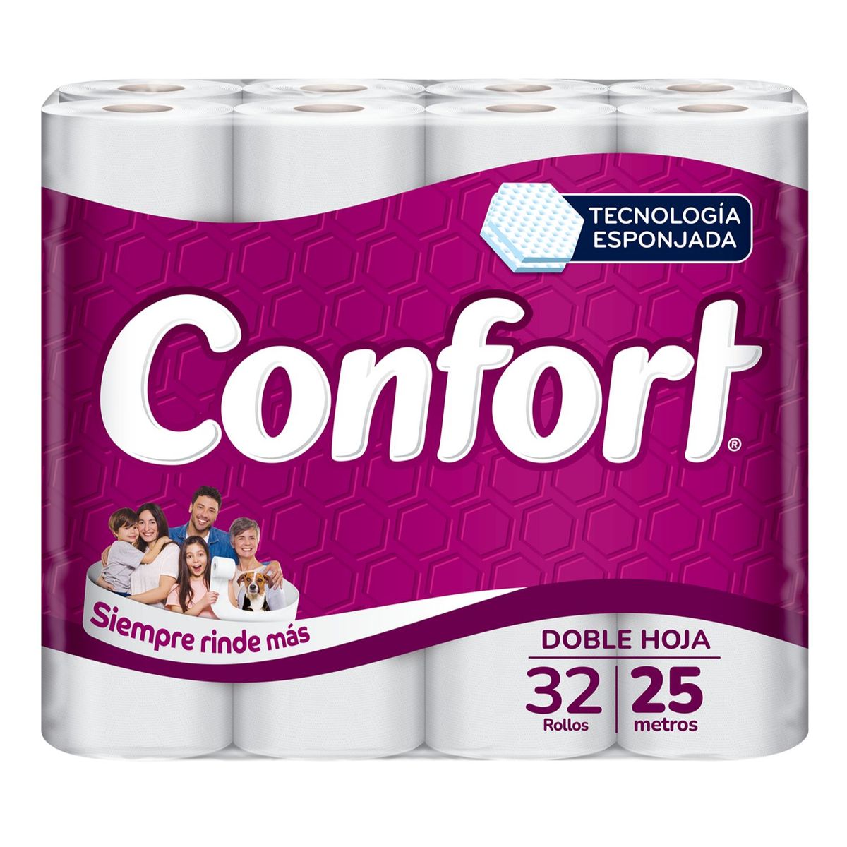 CONFORT - Papel Higiénico Confort Doble Hoja 32 x 25 mts