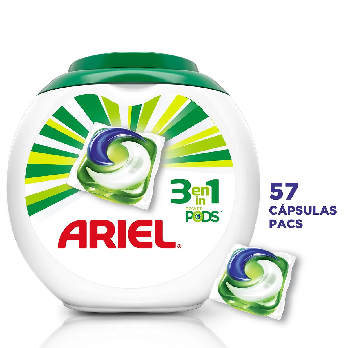 ARIEL - Detergente en Cápsulas Pods 3 en 1 Ariel 57 un