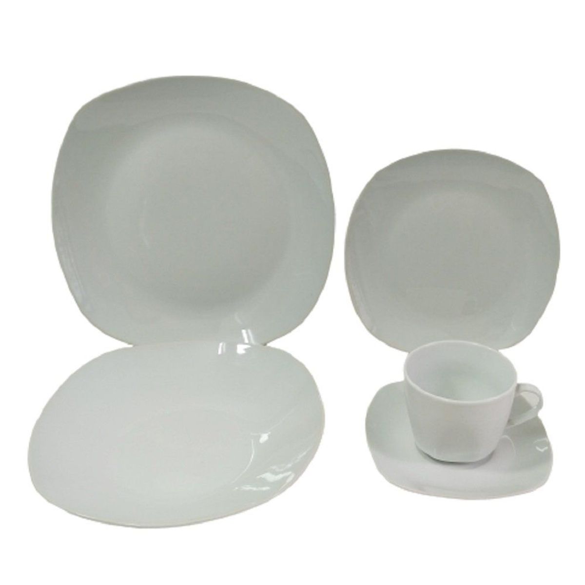 CASA JOVEN - Porcelana 20 Piezas Blanco Cuadrado