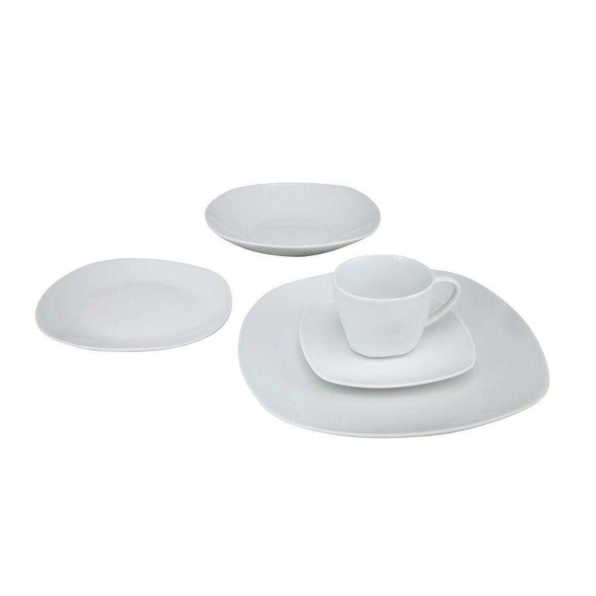 CASA JOVEN - Porcelana 20 Piezas Blanco Cuadrado