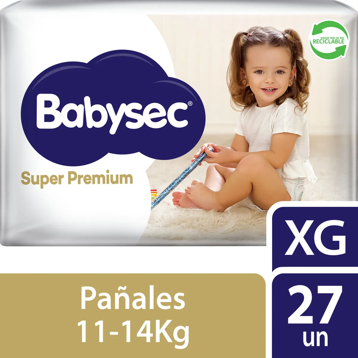BABYSEC - Pañales Desechables Babysec Super Premium Talla XG 27 Un