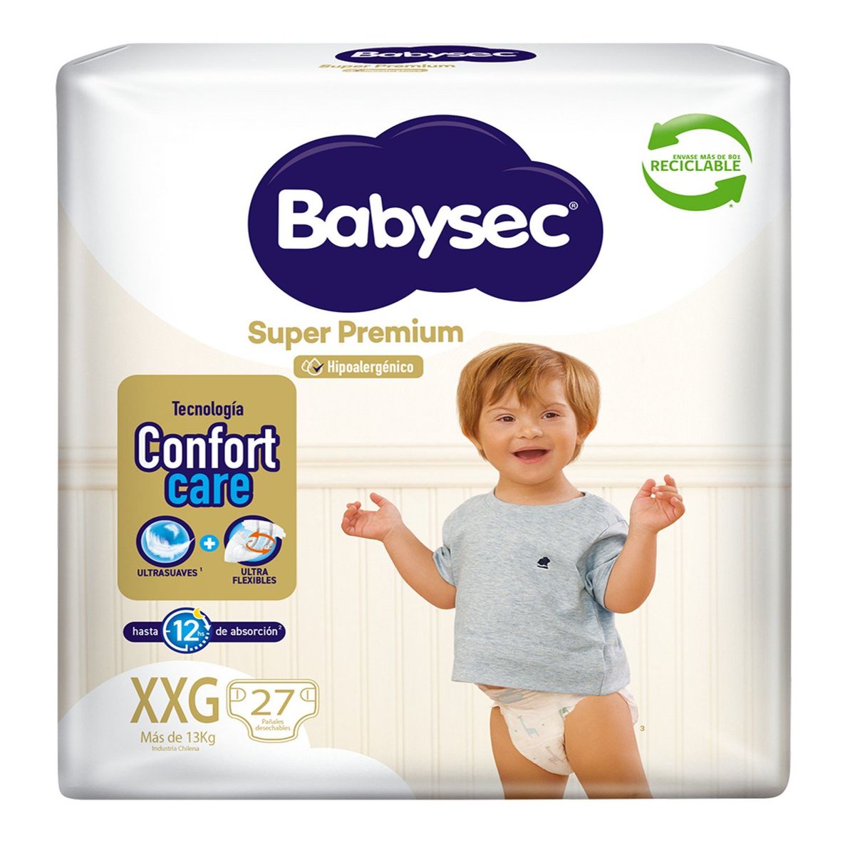 BABYSEC - Pañales Desechables Babysec Super Premium Talla XXG 27 Un