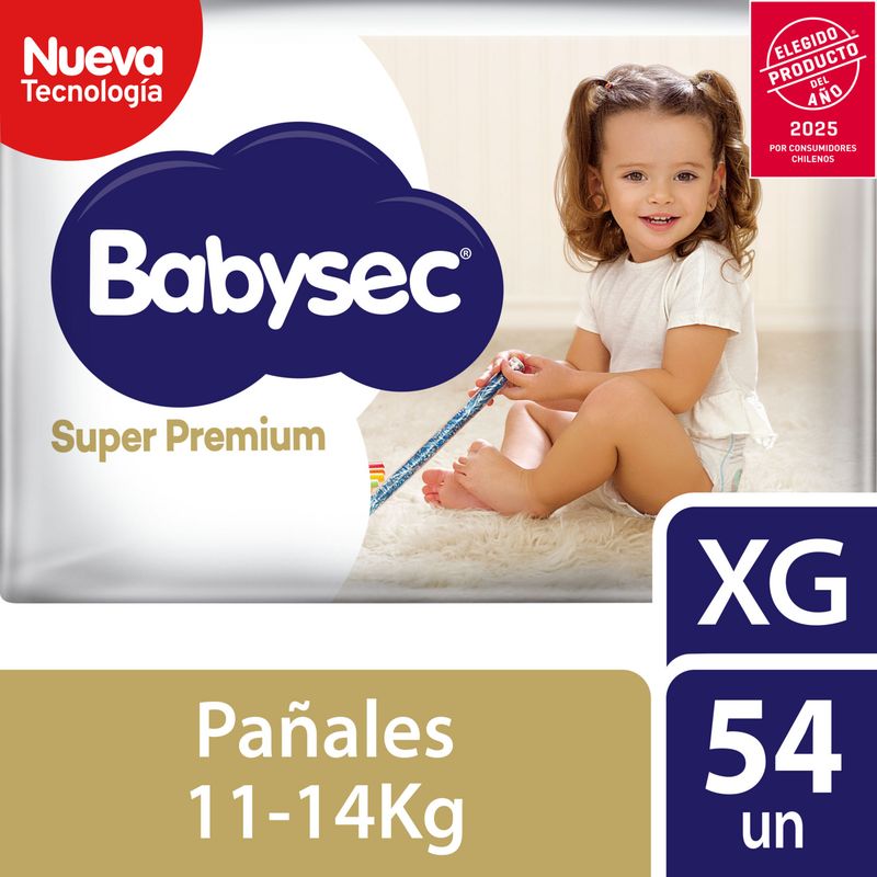 BABYSEC - Pañales Desechables Babysec Super Premium Talla XG 54 Un