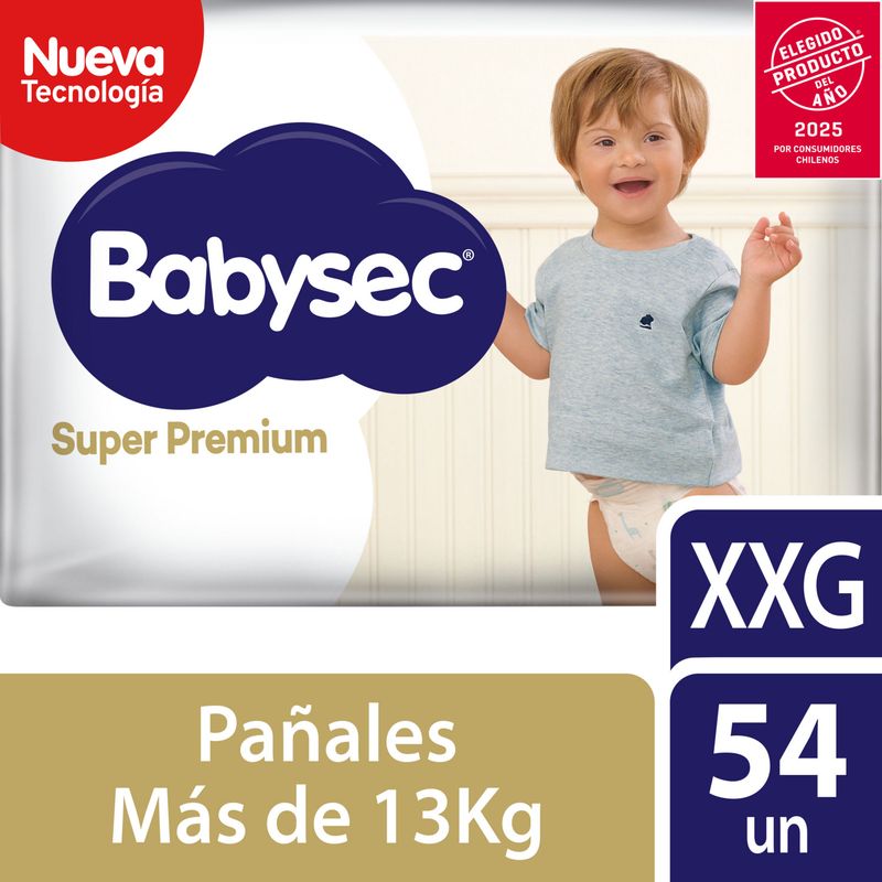 BABYSEC - Pañales Desechables Babysec Super Premium Talla XXG 54 Un