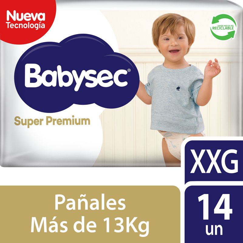 BABYSEC - Pañales Desechables Babysec Súper Premium Talla XXG 14 Un
