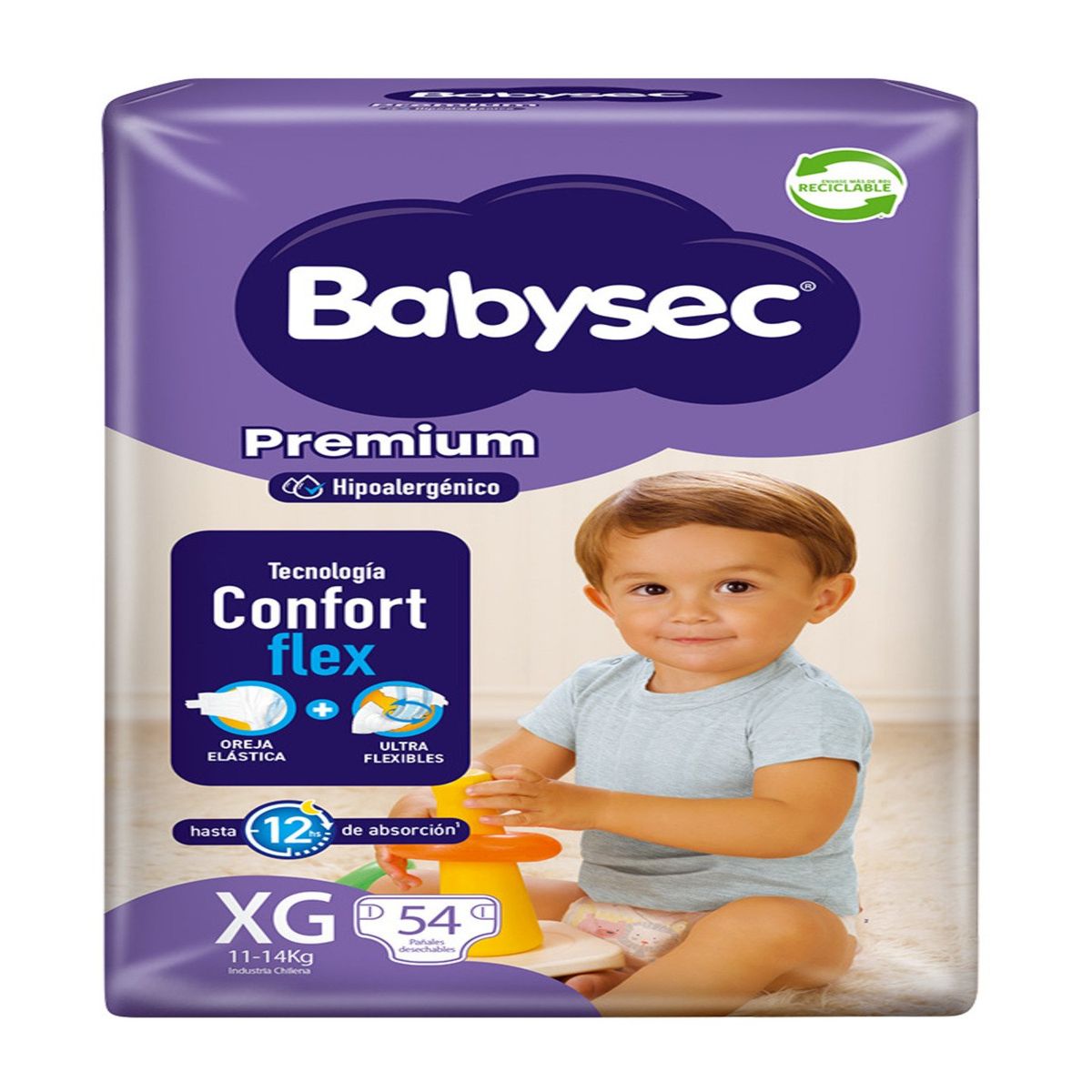 BABYSEC - Pañales Desechables Babysec Premium Talla XG 54 Un