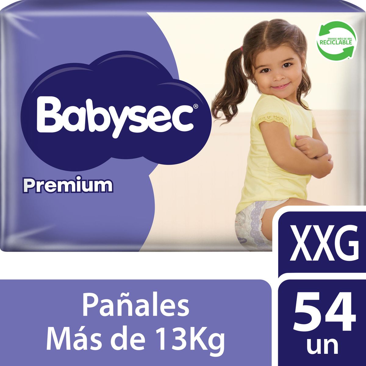 BABYSEC - Pañales Desechables Babysec Premium Talla XXG 54 Un