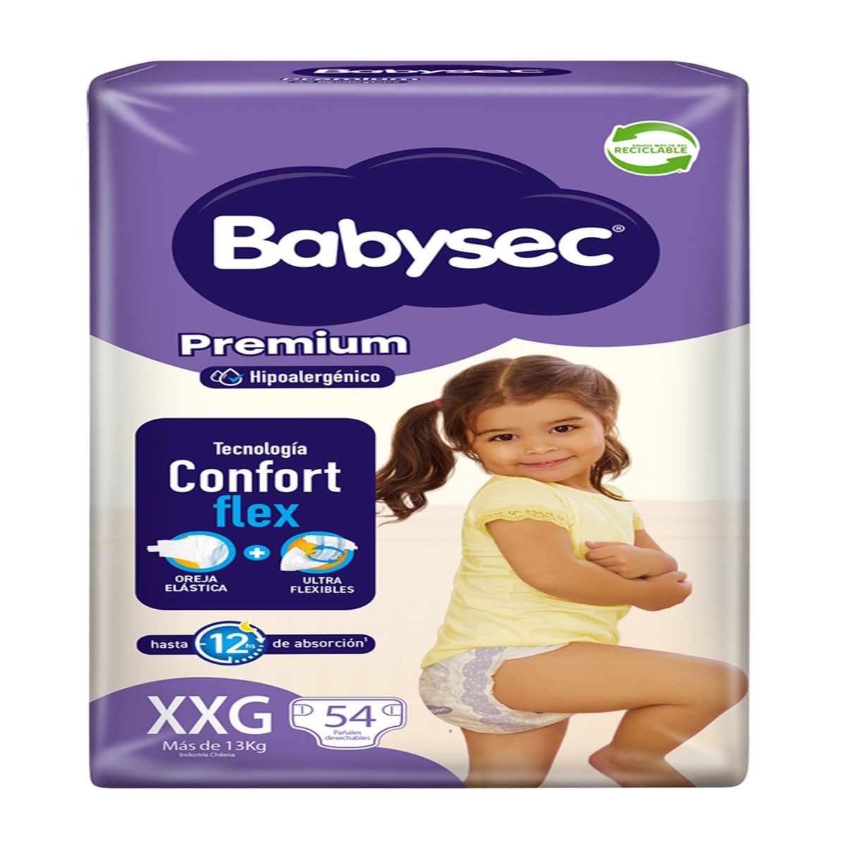 BABYSEC - Pañales Desechables Babysec Premium Talla XXG 54 Un