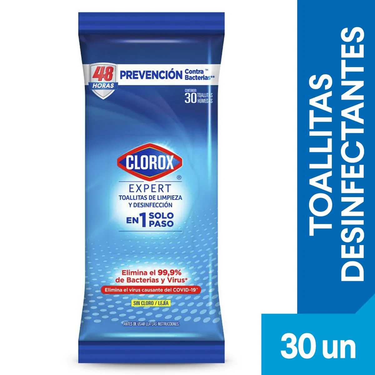 CLOROX - Toallitas Desinfectantes Clorox Expert Fresco FlowPack 30 Un
