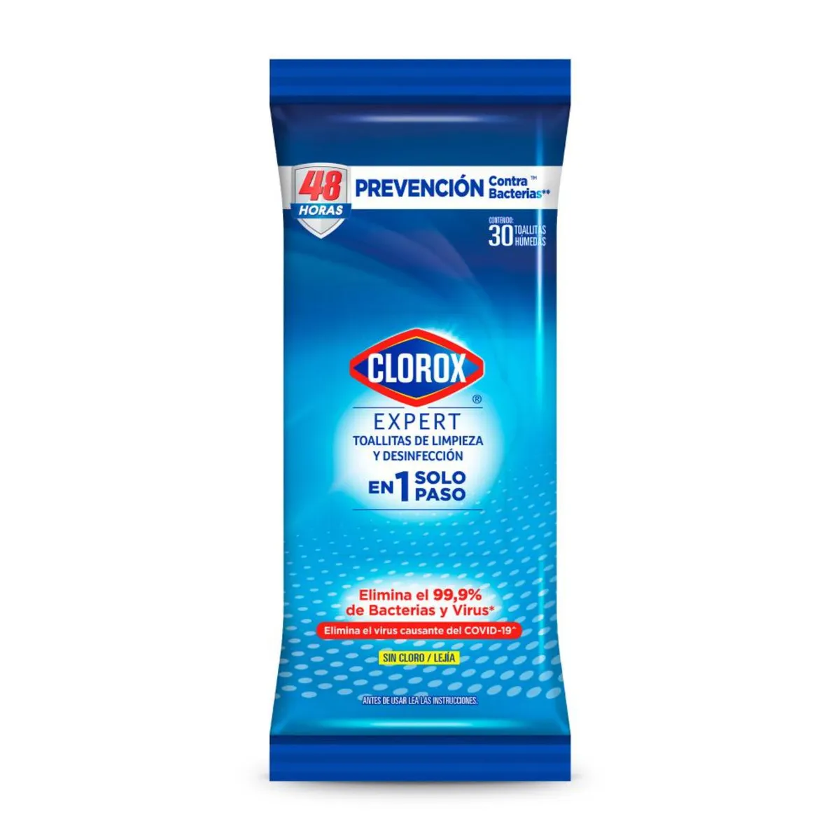CLOROX - Toallitas Desinfectantes Clorox Expert Fresco FlowPack 30 Un