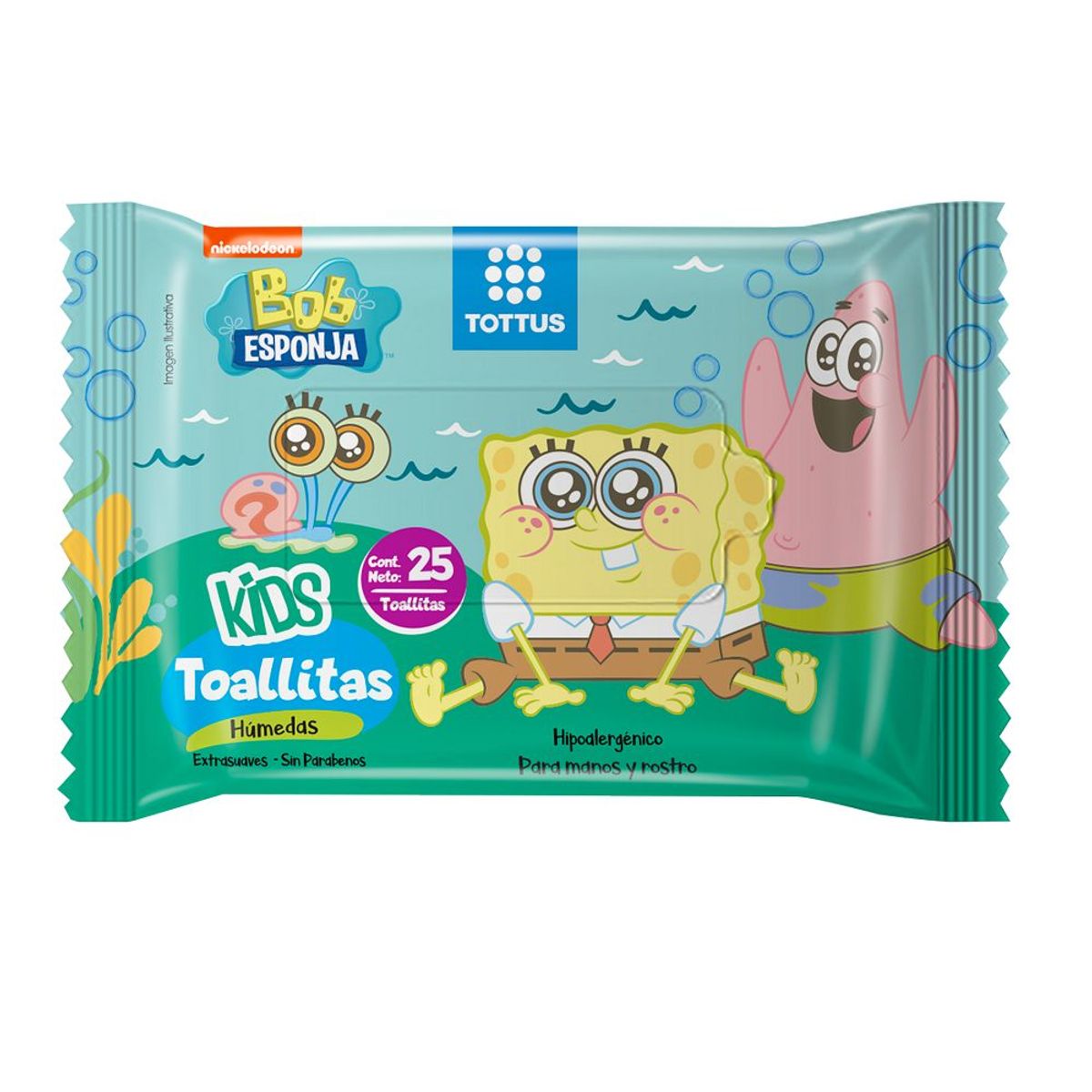 TOTTUS - Toallitas Húmedas Bob Esponja Bebé