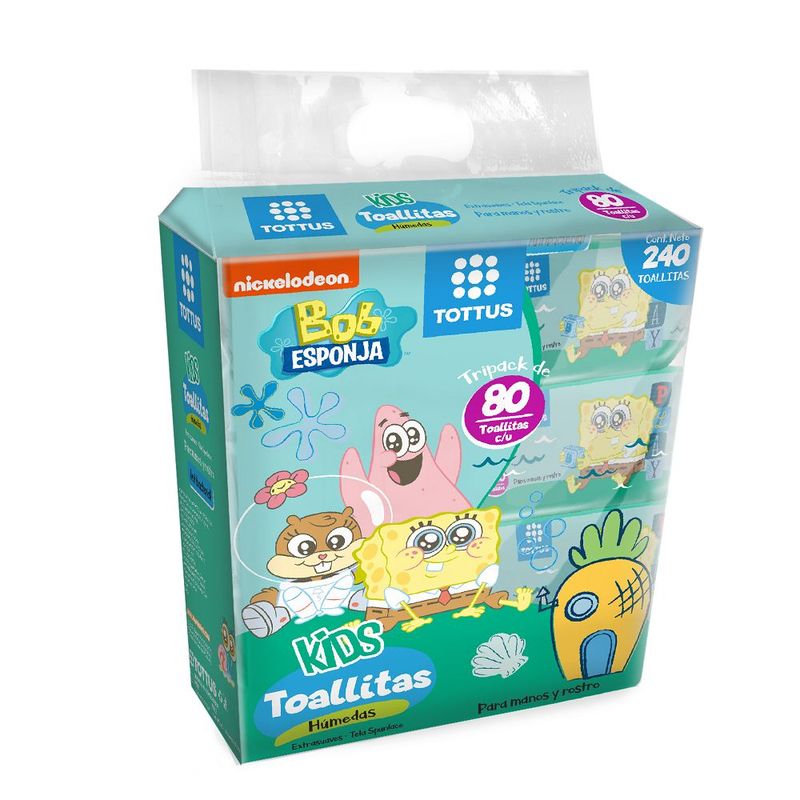 TOTTUS - Toallitas Húmedas Bob Esponja Bebé