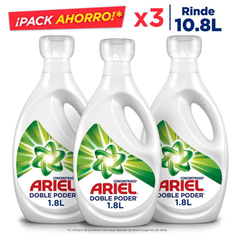 ARIEL - TRIPACK DETERGENTE REGULAR ARIEL 5.4 LT