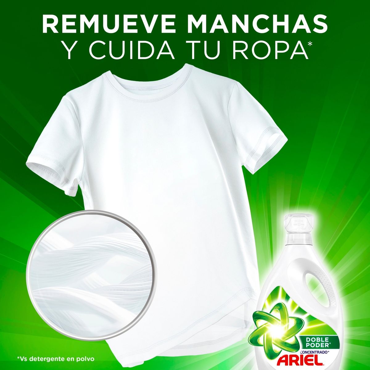 ARIEL - Pack Detergente Líquido Concentrado Doble Poder Ariel 3x1.8 lt