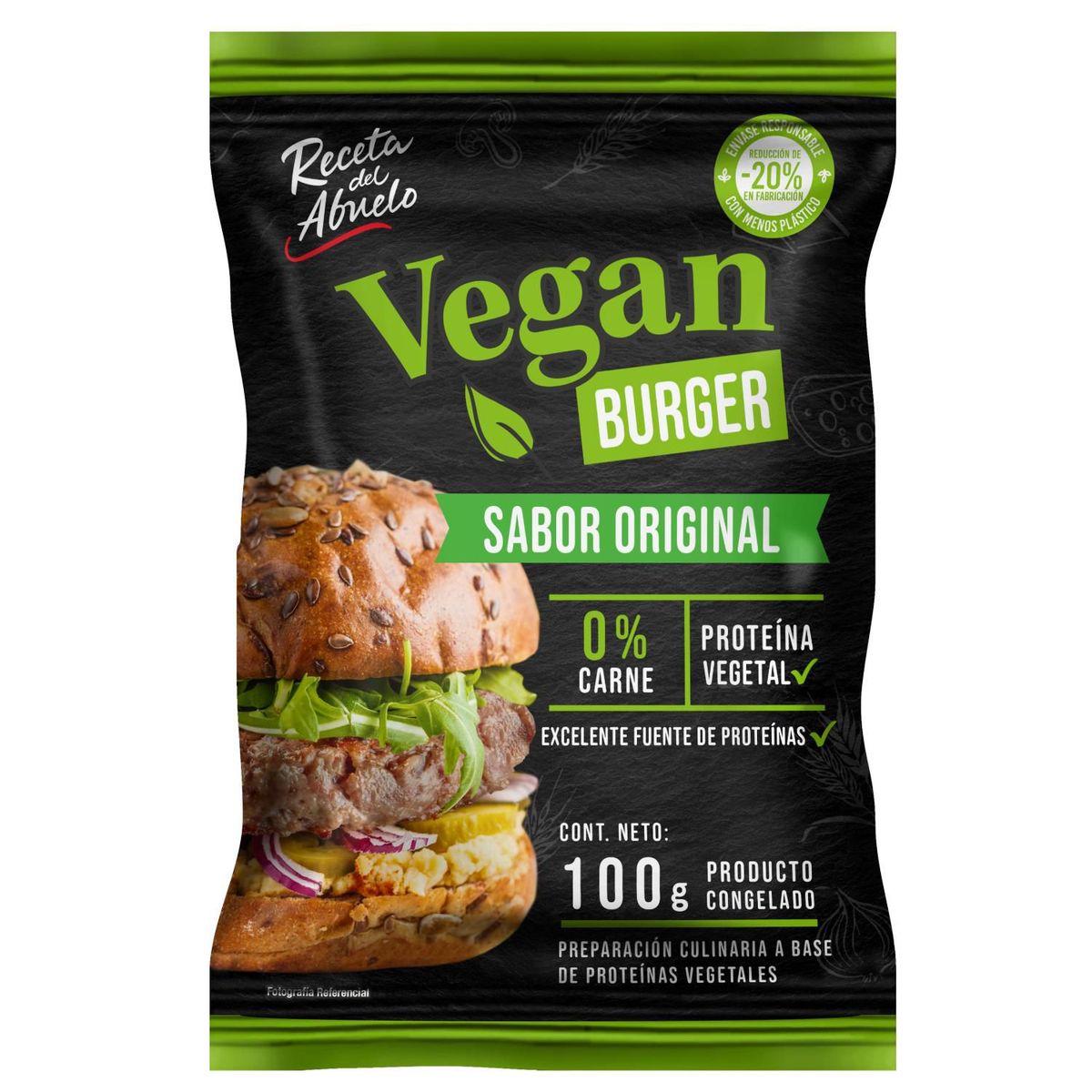 RECETA DEL ABUELO - Vegan Burger Receta del Abuelo 100 g