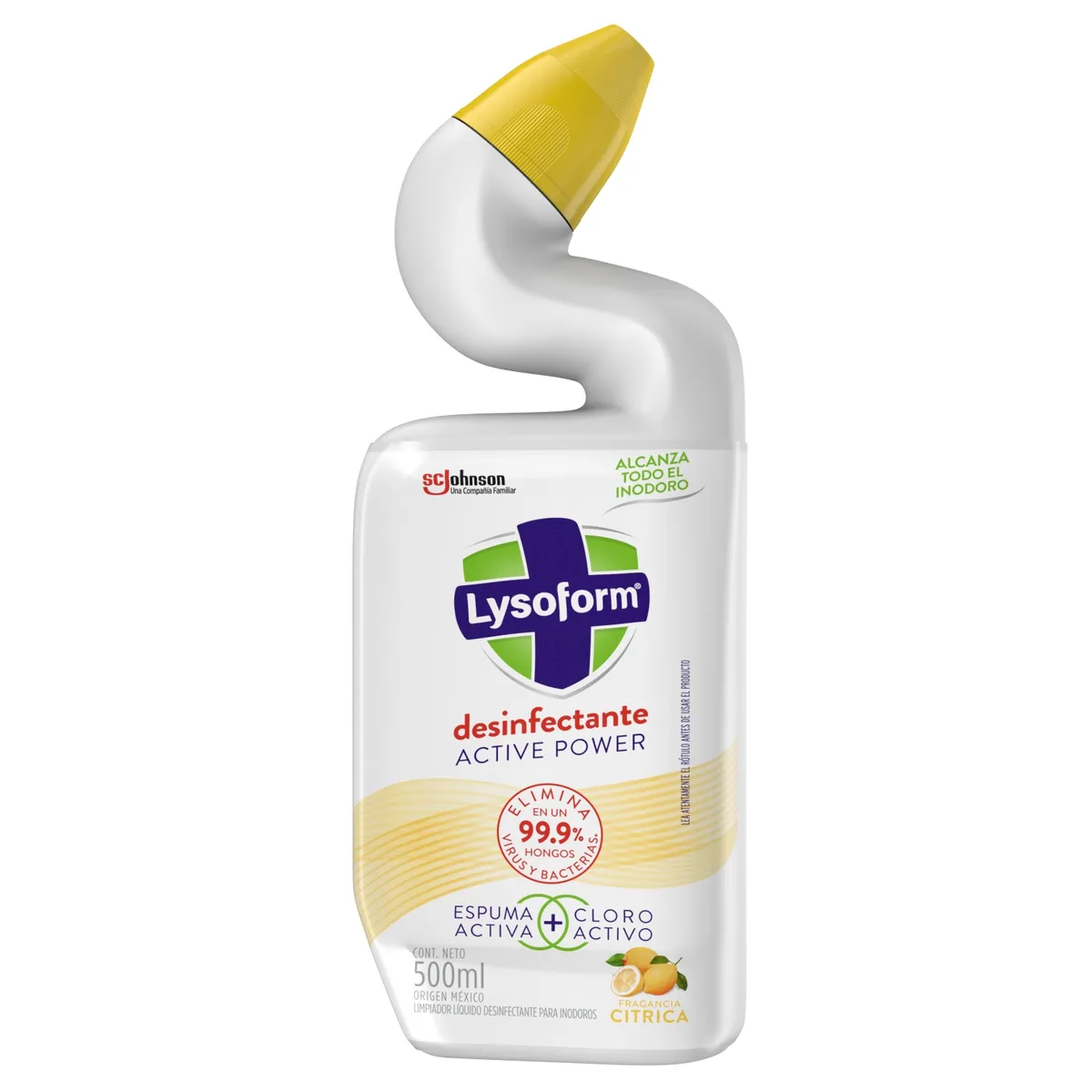 LYSOFORM - Limpia Inodoros Desinfectante Lysoform Gel Active Power Cítrica 500 ml
