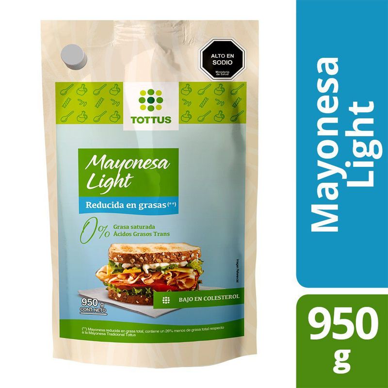 TOTTUS - Mayonesa Light Tottus Doypack 950 g