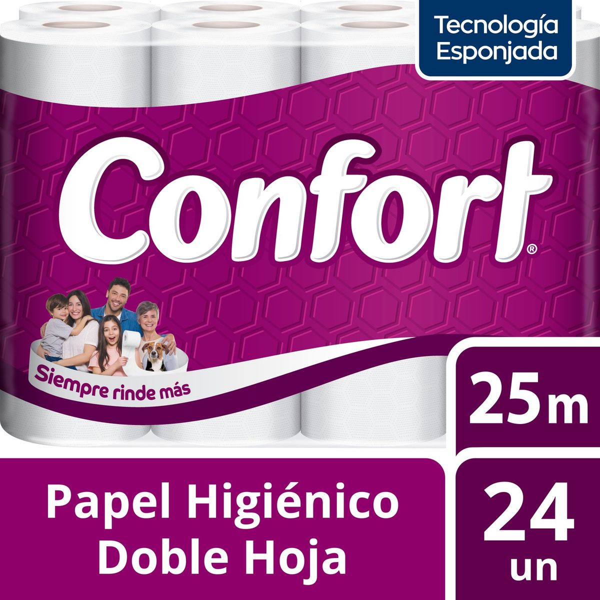 CONFORT - Papel Higiénico Confort Doble Hoja 24 x 25 mts