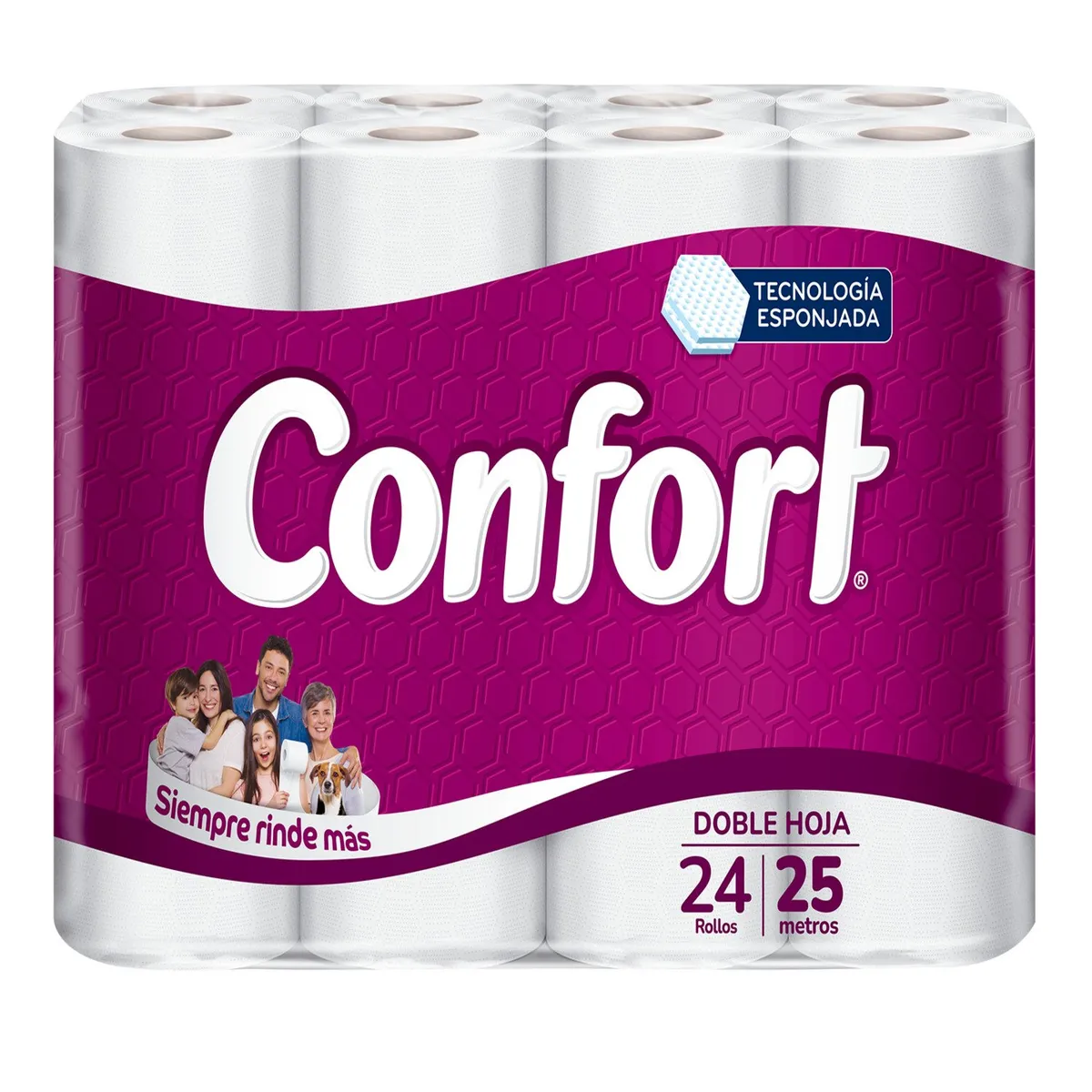 CONFORT - Papel Higiénico Confort Doble Hoja 24 x 25 mts
