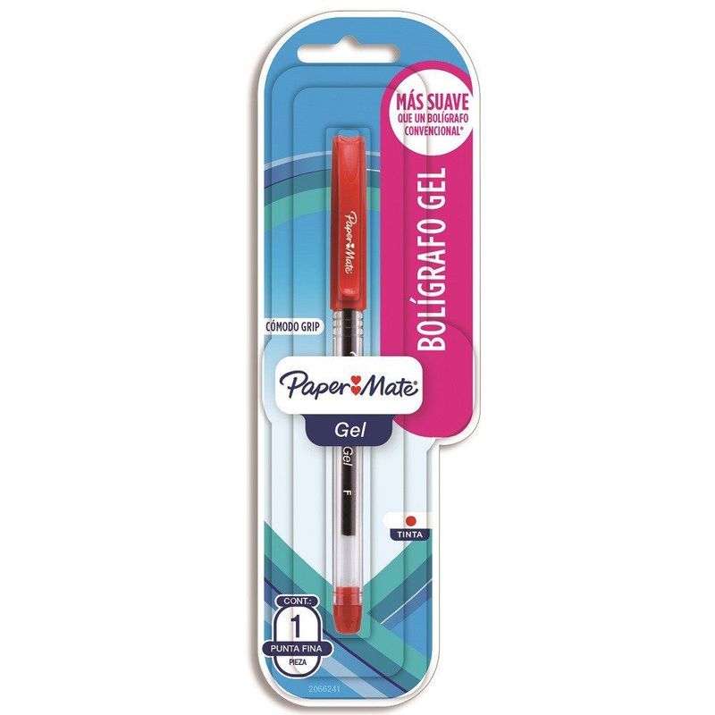 PAPER MATE - Boligráfo Gel Económico 0.5 mm Rojo