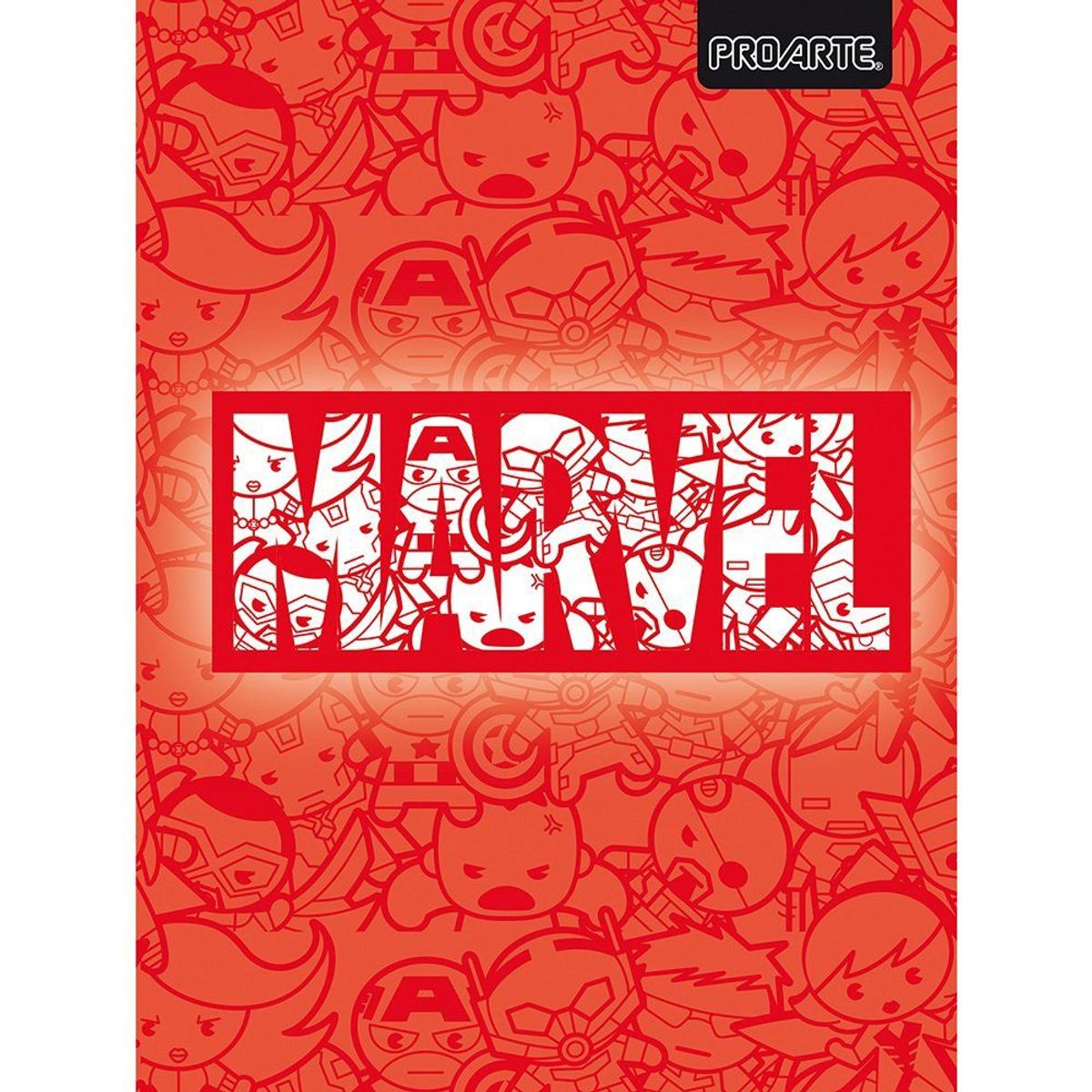 PROARTE - Cuaderno Marvel Kawaii Carta 150 Hojas 7 mm