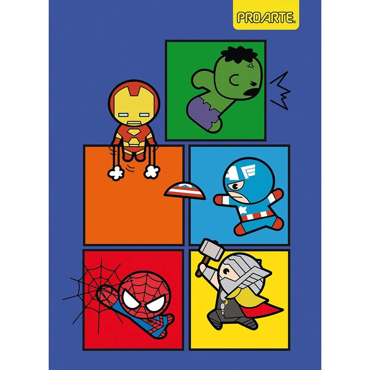 PROARTE - Cuaderno Marvel Kawaii Carta 150 Hojas 7 mm