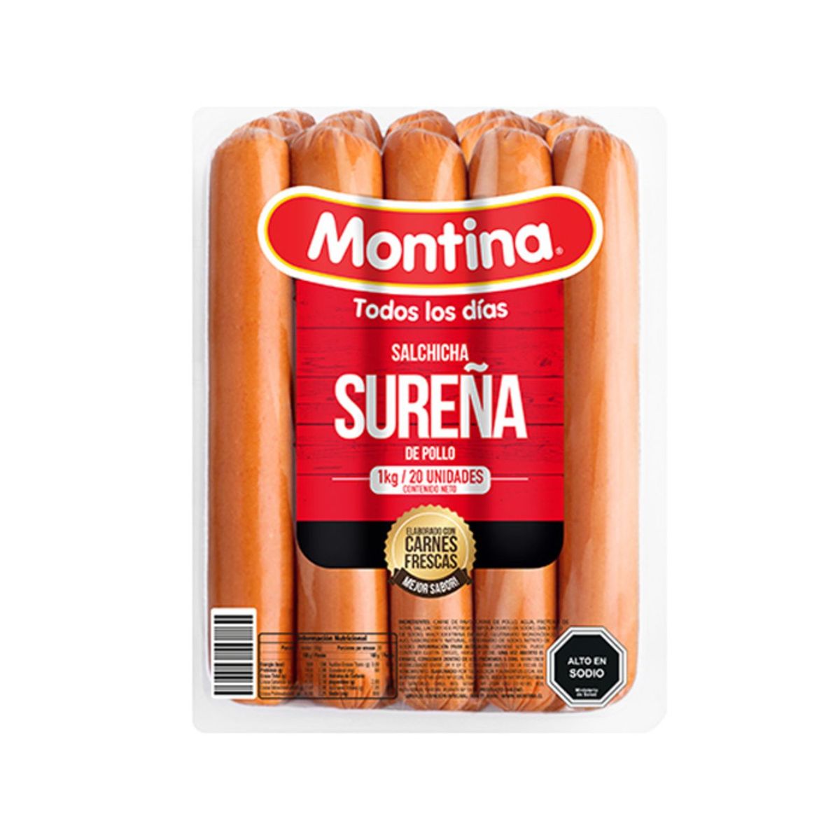 MONTINA - Salchicha Sureñas de Pollo Montina 20 Un